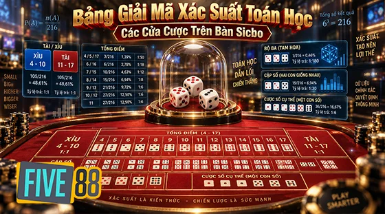 Giải mã xác suất toán học của các cửa cược trên bàn Sicbo