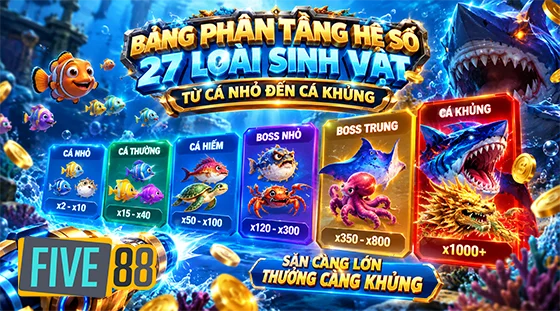 Bảng phân tầng hệ số 27 loài sinh vật từ Cá Nhỏ đến Cá Khủng