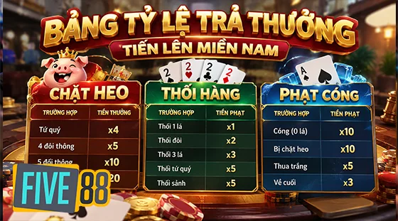 Bảng tỷ lệ trả thưởng chặt heo