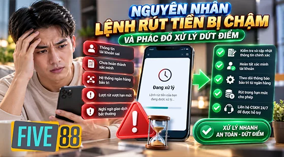 Nguyên nhân lệnh rút tiền bị chậm và phác đồ xử lý dứt điểm